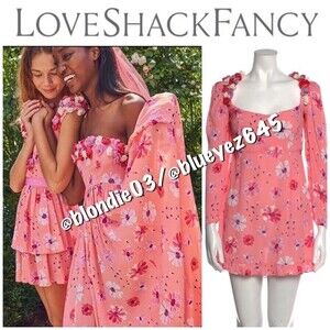 LoveShackFancy Dress in coral breeze S